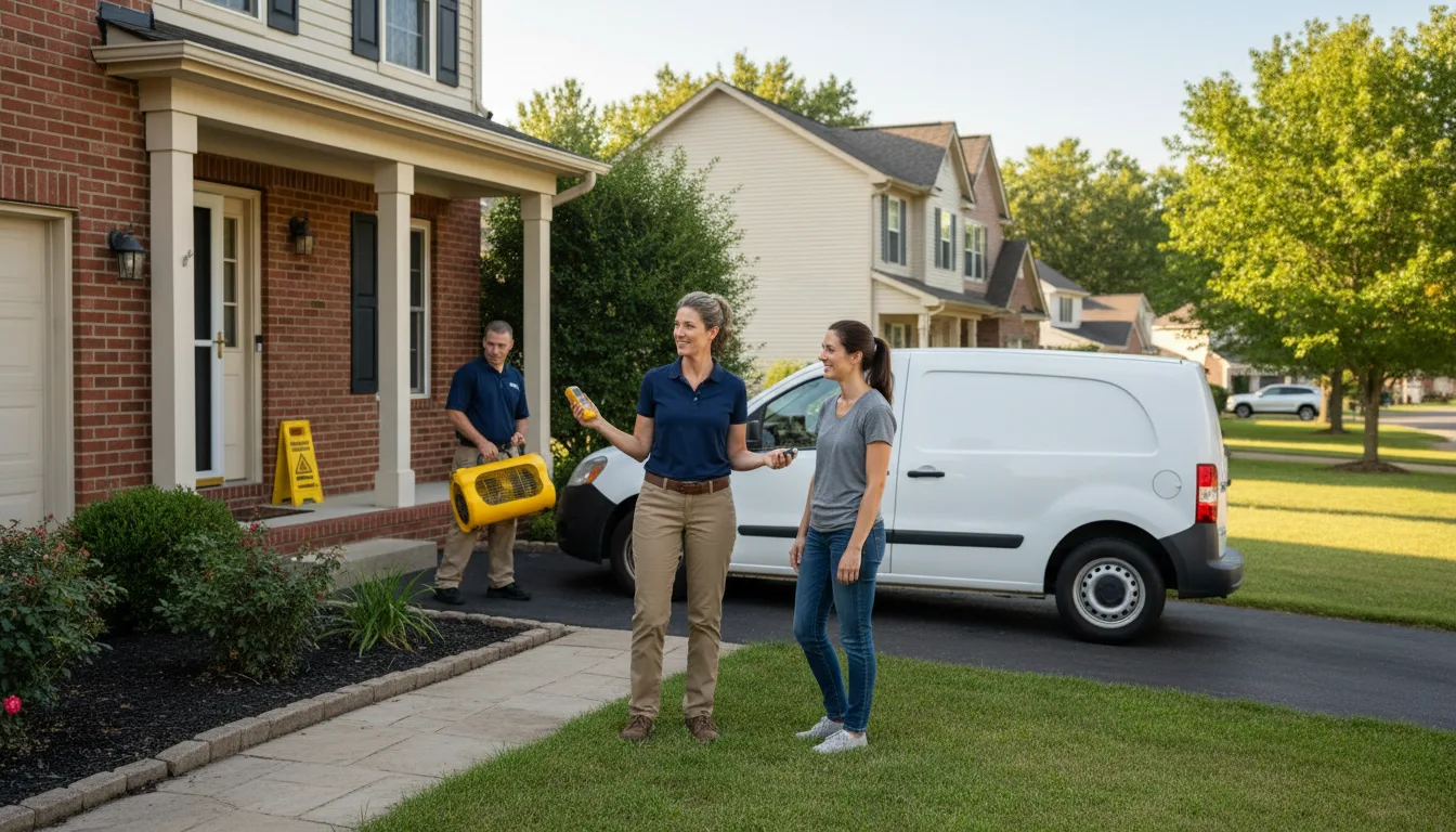 Residential water damage restoration in Maury, NC